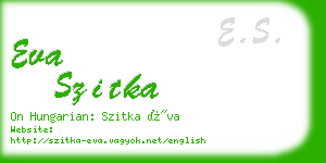 eva szitka business card